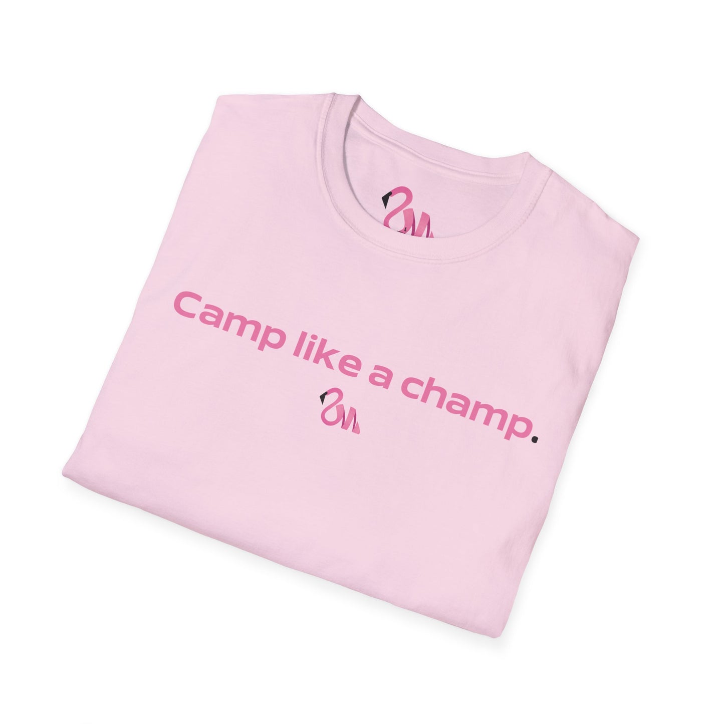 Camp Like a Champ Unisex T-Shirt - Softstyle Graphic Tee for Outdoor Lovers