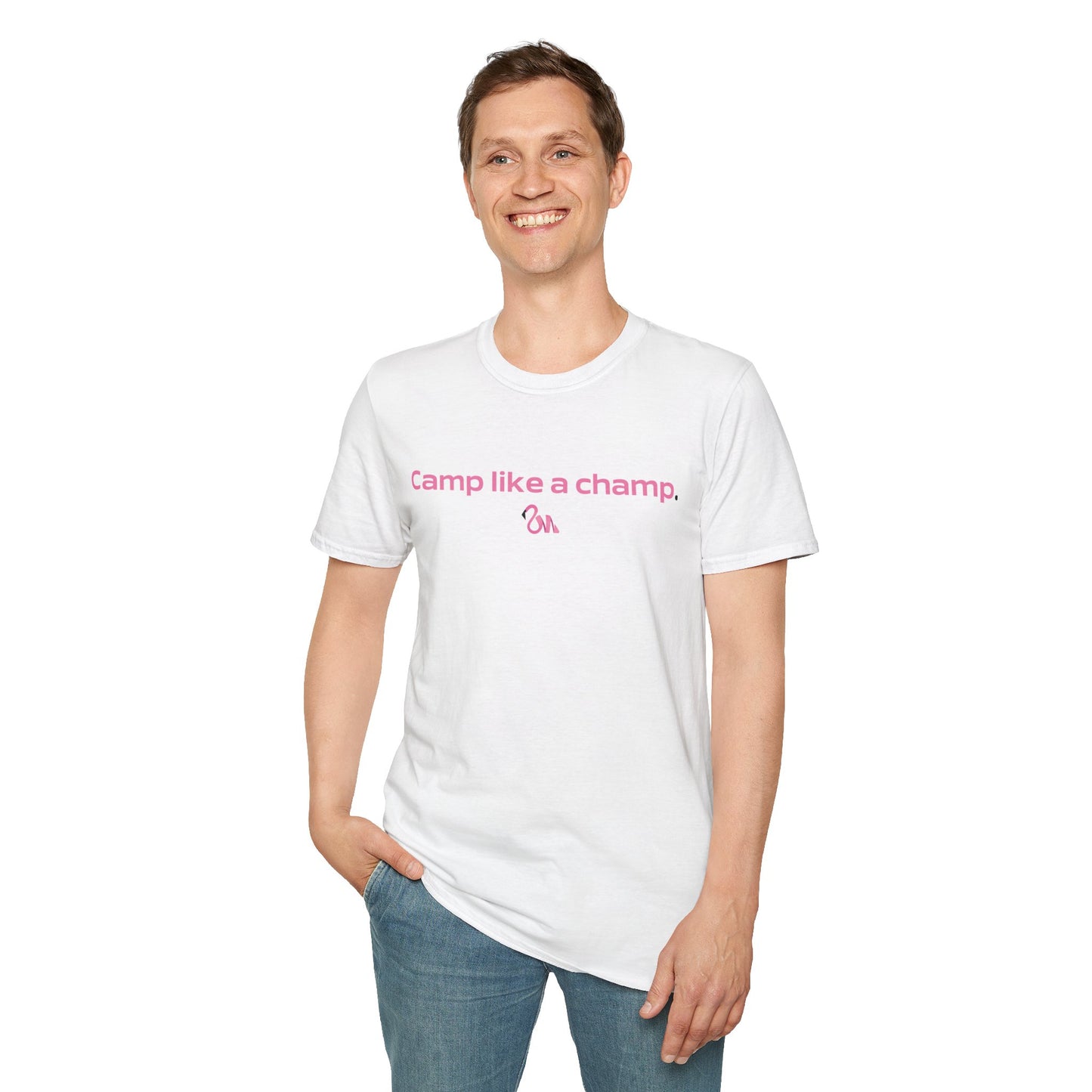 Camp Like a Champ Unisex T-Shirt - Softstyle Graphic Tee for Outdoor Lovers