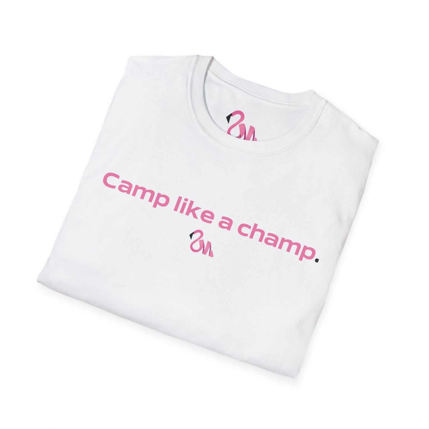 Camp Like a Champ Unisex T-Shirt - Softstyle Graphic Tee for Outdoor Lovers