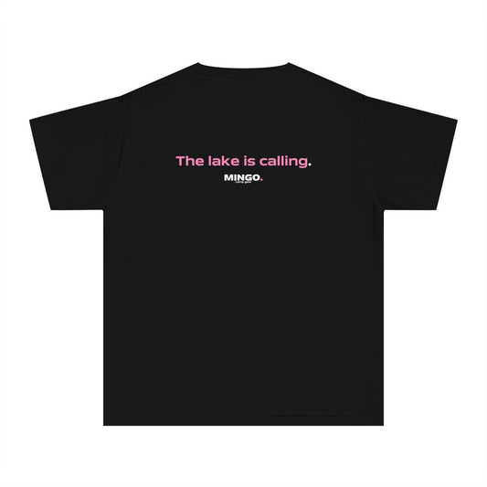 The Lake Is Calling, Youth Midweight Tee - Summer Shirt, Lake Vacation Outfit, Youth Outdoor Apparel, Fun Family Daywear