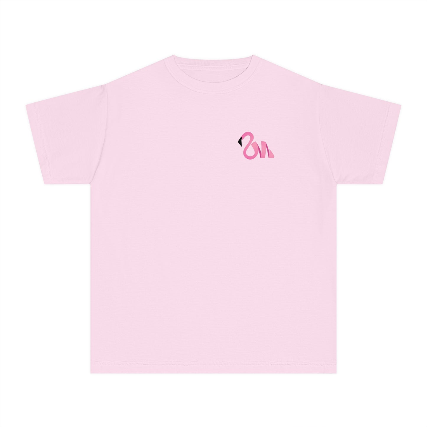 Camp: Canteen Counts as Shopping. Youthful Fun Tee: Quirky Flamingo Design for Everyday Cool, Summer Vibes, Gift for Kids, Back to School, Playful Fashion