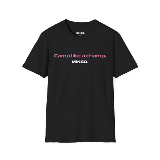 Camp Like a Champ Unisex T-Shirt - Softstyle Graphic Tee for Outdoor Lovers